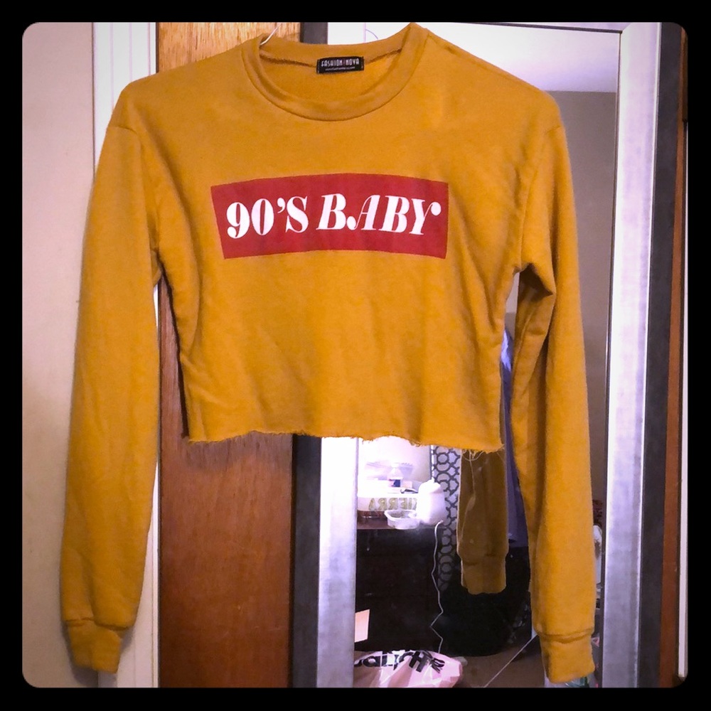 90’s Baby XS Fashion Nova Cropped Sweatshirt
